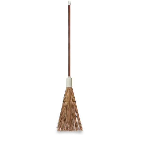 (まとめ) やしばホーキ/ほうき 【長柄】 全長：約135cm 柄：天然木 〔掃除用品 業務用 家庭用 施設 店舗〕 【&times;5セット】 (代引不可)｜リコメン堂