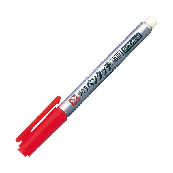 （まとめ）サクラクレパス 油性マーカーペンタッチ細字エコフィール あか PPKE#19 1セット（10本）【×5セット】 (代引不可)