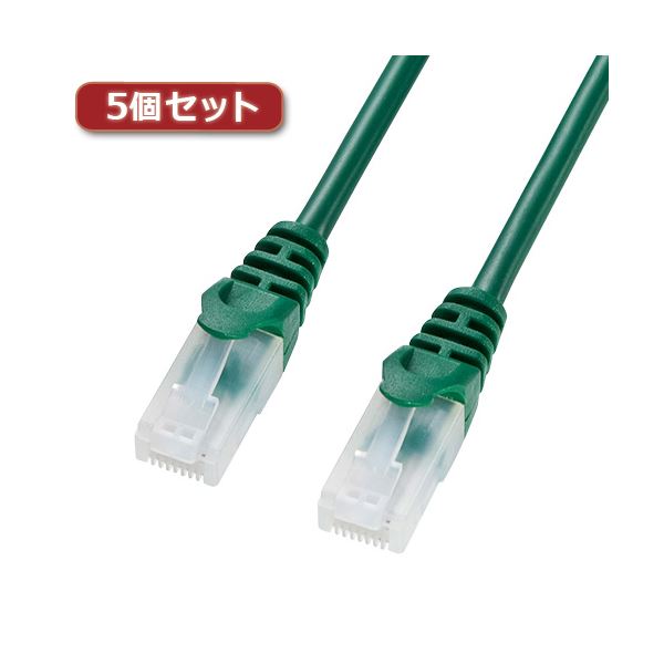 楽天市場】5個セット サンワサプライ ツメ折れ防止CAT5eLANケーブル LA ...