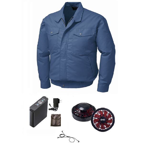 楽天市場】KU91730 綿難燃 空調服/作業着 【カラー：ライトブルー L