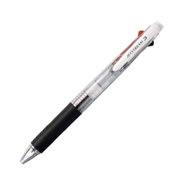 (まとめ) 三菱鉛筆 3色ボールペン ジェットストリーム 0.7mm （軸色 透明） SXE340007.T 1本 【×30セット】 (代引不可)