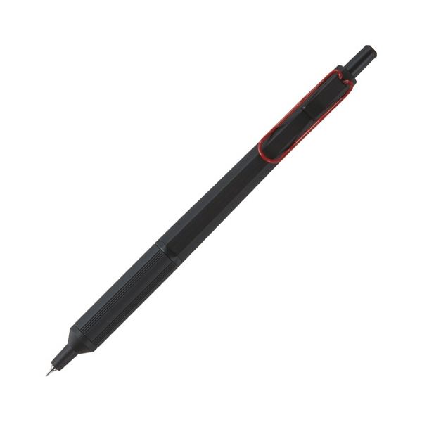 (まとめ) 三菱鉛筆 油性ボールペン ジェットストリーム エッジ 0.38mm 黒 (軸色：ブラックレッド) SXN100338BK15 1本 【×5セット】【送料無料】 (代引不可)