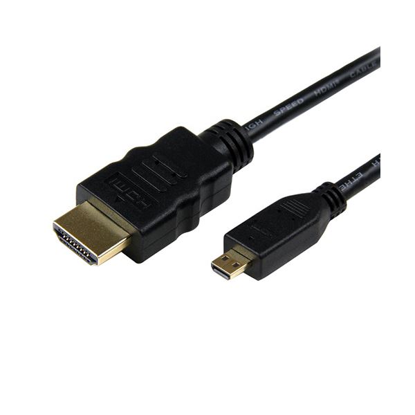 （まとめ）StarTechハイスピードHDMIケーブル イーサネット対応 1.8m HDMI(オス)-HDMI Micro(オス) ブラック HDMIADMM61本【×3セット】 (代引不可)