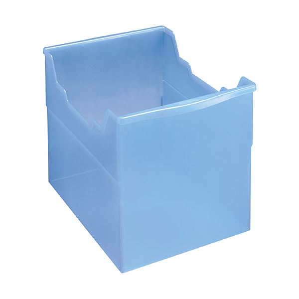 （まとめ）ライオン事務器 フリーボックス PP製A4ヨコ 背幅265mm 透明ブルー FB-235P 1個 【×5セット】 (代引不可)