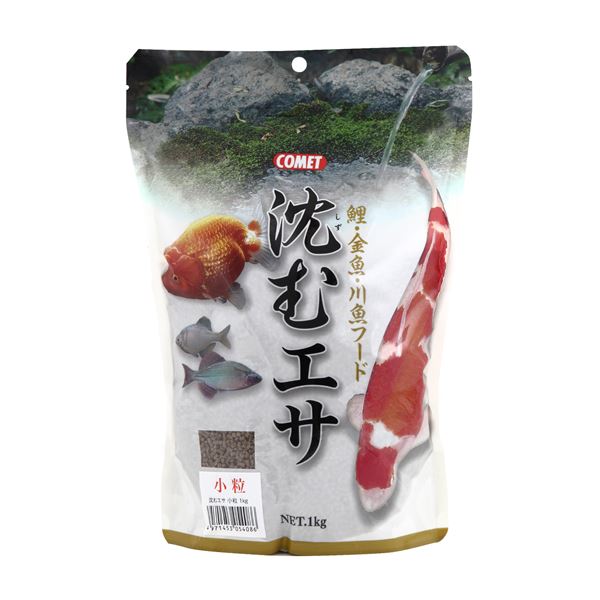 （まとめ） コメット 鯉・金魚・川魚フード 沈むエサ 小粒 1kg （ペット用品） 【×6セット】 (代引不可)