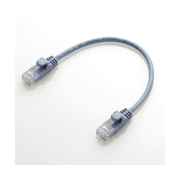 （まとめ）エレコム GigabitやわらかLANケーブル(Cat6準拠) ブルー 0.15m LD-GPY/BU015 1本【×10セット】 (代引不可)