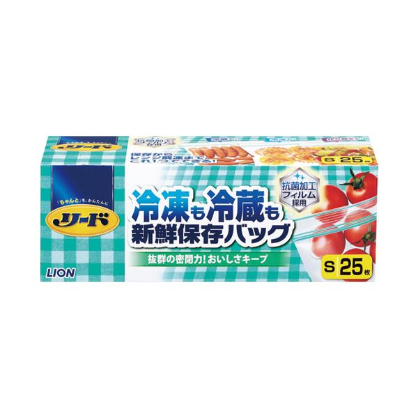 (まとめ) ライオン リード冷凍も冷蔵も新鮮保存バッグ S 25枚