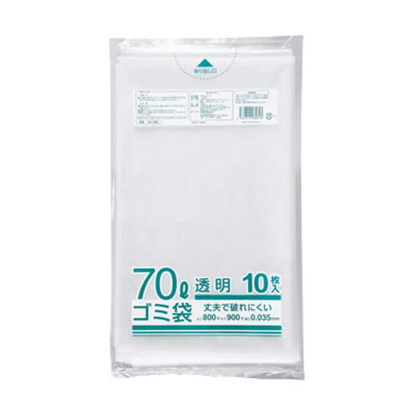 (まとめ) クラフトマン 業務用透明 メタロセン配合厚手ゴミ袋 70L HK-088 1パック(10枚) 【×30セット】 (代引不可)