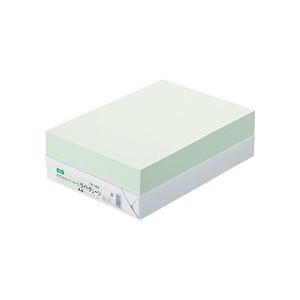(まとめ) TANOSEE αエコカラーペーパーII A4 ライトグリーン 1冊（500枚） 【×10セット】 (代引不可)