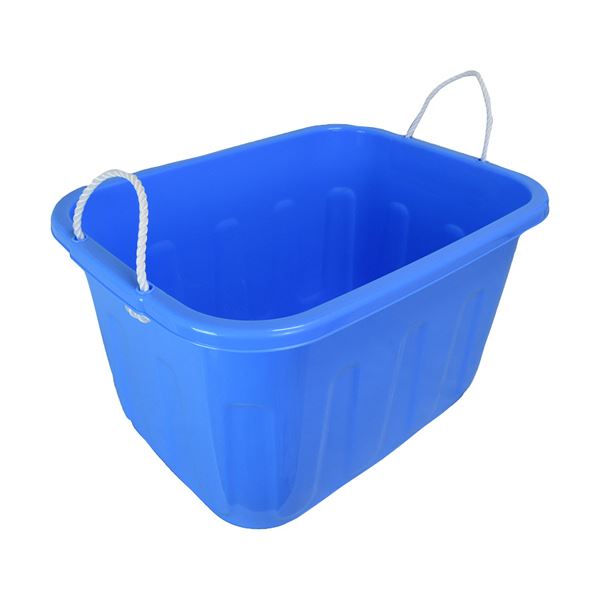 （まとめ）サンコープラスチック キングタブ 角型 60L ブルー 1個 【×5セット】 (代引不可)
