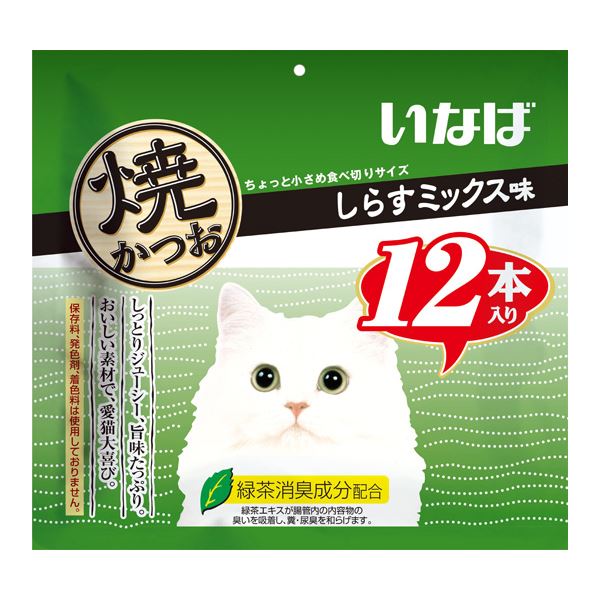 まとめ いなば 猫用品 焼かつお しらすミックス味 12本 12本 ペット用品 猫フード 12セット その他 リコメン堂