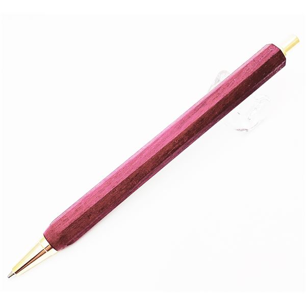 八角シャープペンシル/文房具 【パープルハート パープル】 木製 日本製 文具 オフィス用品 ステーショナリー【送料無料】 (代引不可)