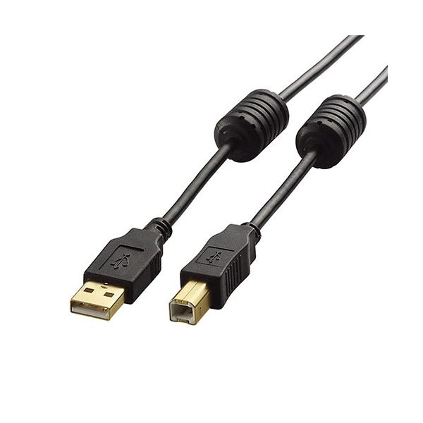 【5個セット】 エレコム AVケーブル/TV-HDD用/A-Bケーブル/USB2.0/2.0m DH-AB2F20BKX5 (代引不可)
