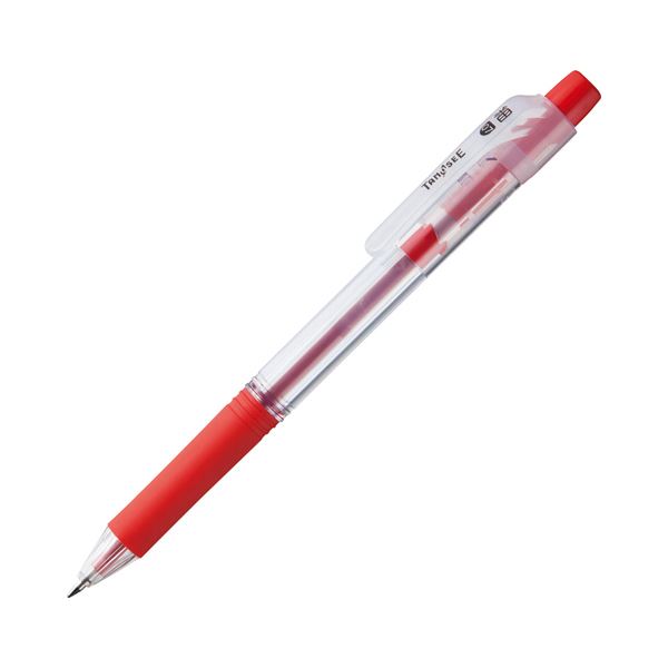 (まとめ) TANOSEE ノック式油性ボールペン ロング芯タイプ 0.7mm 赤 1本 【×100セット】 (代引不可)|リコメン堂