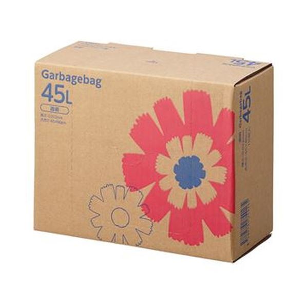 （まとめ）TANOSEE ゴミ袋 コンパクト 透明45L BOXタイプ 1箱（110枚）【×10セット】 (代引不可)