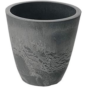 【10個セット】 丸型 植木鉢/プランター 【20型 ダークグレー】 約直径20.1cm 軽量 リッチェル ボタニー プレーンポット (代引不可)｜リコメン堂