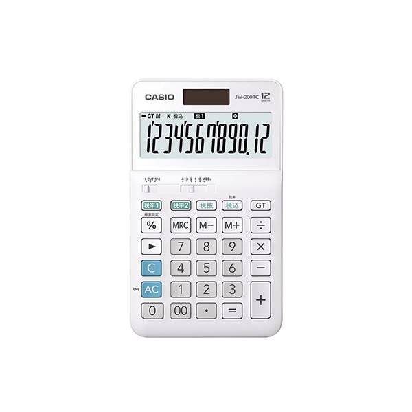 （まとめ） カシオ W税率電卓 ジャストタイプ 12桁【×5セット】 (代引不可)