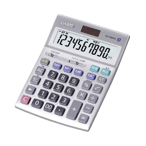 カシオ計算機 実務電卓検算 デスクタイプ10桁 シルバー tm-10WKA-N【送料無料】 (代引不可)