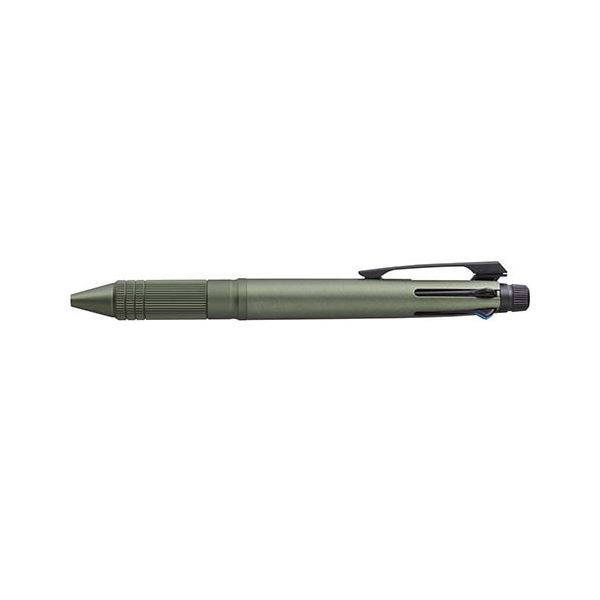 （まとめ） 三菱鉛筆 ジェットストリーム4＆1 メタル 4色ボールペン0.5mm（黒・赤・青・緑）+シャープ0.5mm ダークグリーン 【×3セット】 (代引不可)