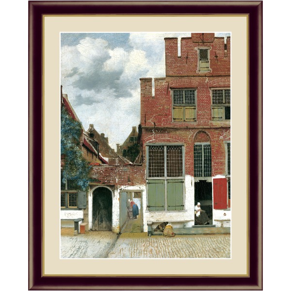 【フェルメールの代表作】謎多き画家 鮮やかな青色 ■ヨハネス・フェルメール（Johannes Vermeer）F6号 デルフトの小路 (代引不可)