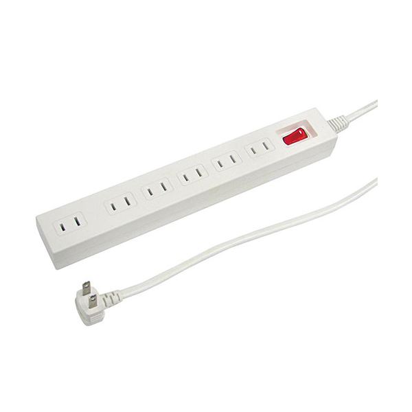 (まとめ) YAZAWA 集中スイッチ付節電タップ 6個口 2m 白 Y02612WH 【×3セット】【送料無料】 (代引不可)