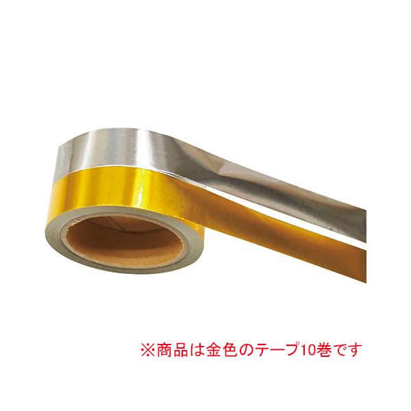 （まとめ） トーヨー 紙テープ 10個入 金 【×3セット】 (代引不可)
