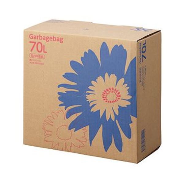 （まとめ）TANOSEE ゴミ袋 コンパクト乳白半透明 70L BOXタイプ 1箱（110枚）【×5セット】 (代引不可)