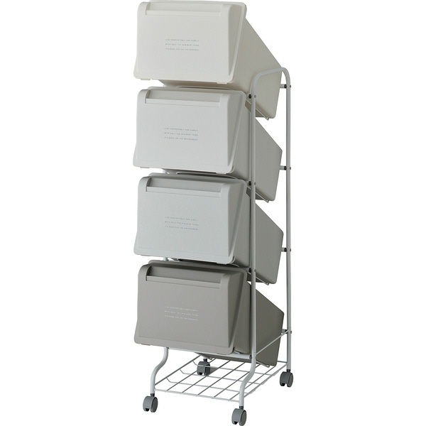 【新品未使用】ゴミ箱 縦型 4段 分別 84L コンテナスタイル CS2-80 楽天市場】リス コンテナスタイル CS2-80 縦型4段分別ゴミ箱 84L