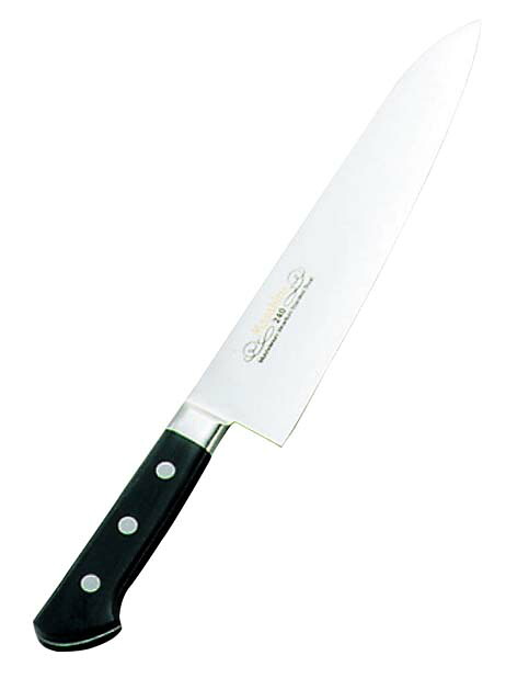 正広作 ツバ付 モリブデン鋼 牛刀 21cm(代引不可)【送料無料】