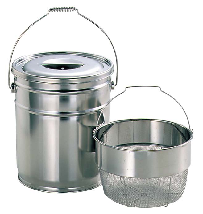18-8 バケット (洗いカゴ付) 18L 荒目 MSD-1820(代引不可)【送料無料】