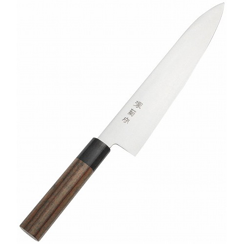 堺菊守(モリブデン鋼)和式 ウォールナット柄 牛刀 21cm(代引不可)【送料無料】
