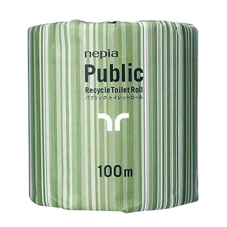 パブリック トイレットペーパー 100mシングル(80ヶ入)(代引不可)【送料無料】｜リコメン堂