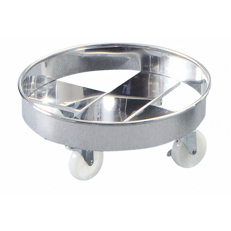 EBM SUS430 丸型キャリー 620(φ620×H60mm) 清掃・衛生用品ペール・ダストボックス・バケツ 台車(代引不可)【送料無料】