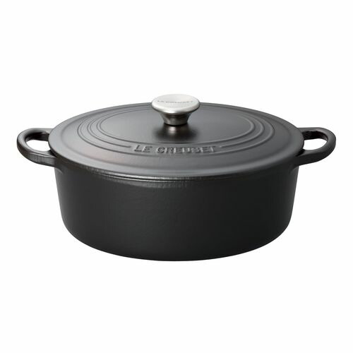 ル・クルーゼ ココット・オーバル2102 25cm マットブラック AKK9301【送料無料】