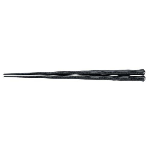 福井クラフト PBT六角一刀彫箸(10膳入)黒乾漆 24cm 90030862 RHSE202【送料無料】