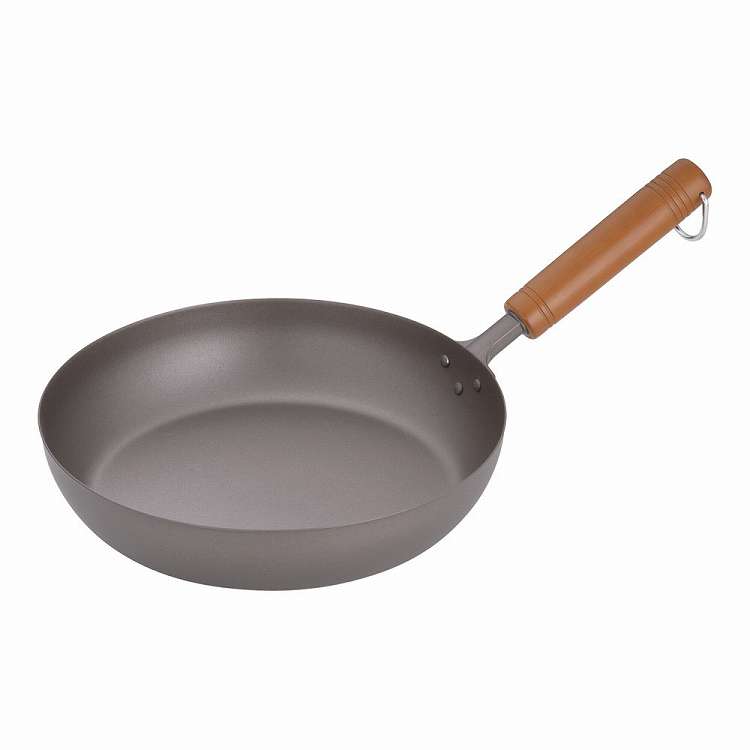 純チタン 木柄フライパン 26cm(代引不可)【送料無料】