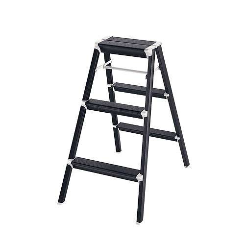 アルミ スキットステップ ブラック SK2.0-06BK 2段(代引不可)【送料無料】|リコメン堂