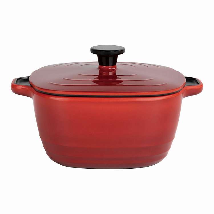 メラミン パールリバーポット 24cm レッド(代引不可)【送料無料】