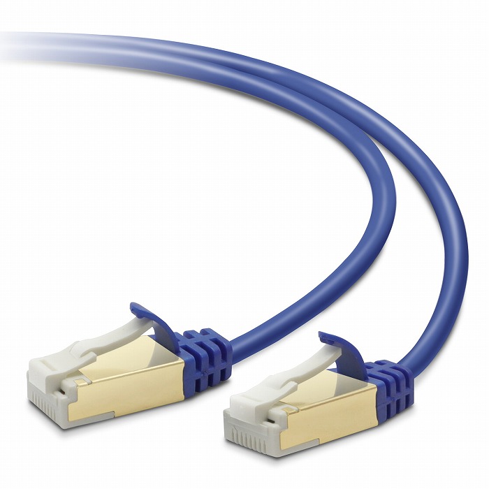 エレコム LANケーブル CAT7 爪折れ防止 スリム 10m ブルーメタリック LD-TWSST/BM100(代引不可)【送料無料】