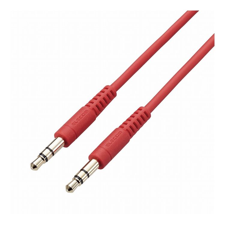 エレコム ステレオミニプラグ Aux オーディオケーブル F3 5mm 2m やわらか イヤホンジャック付き Ipod Iphone Ipad Android ヘッドホン 車 各種対応 レッド Ax 35myrd 代引不可 おトク情報がいっぱい