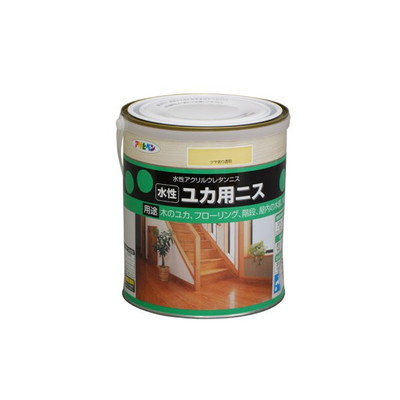 アサヒペン 水性ユカ用ニス 1.6L (ツヤあり透明)(代引不可)【送料無料】
