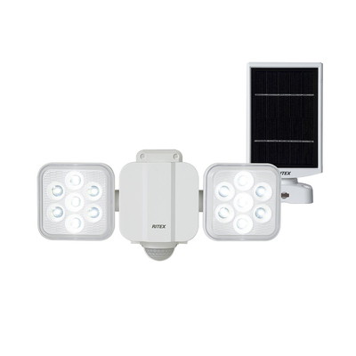 ムサシ S-220L 5Wx2灯 LEDソーラーセンサーライト(代引不可)【送料無料】