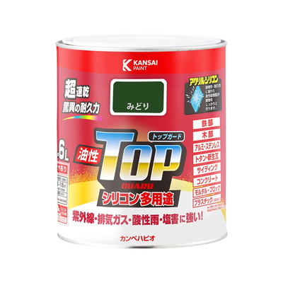 カンペハピオ 油性トップガード みどり 1.6L #00017640061016(代引不可)【送料無料】