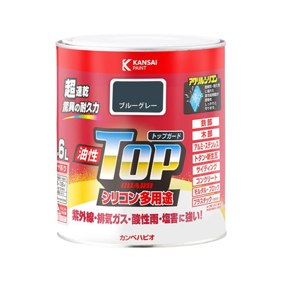 カンペハピオ 油性トップガード ブルーグレー 1.6L #00017640371016(代引不可)【送料無料】