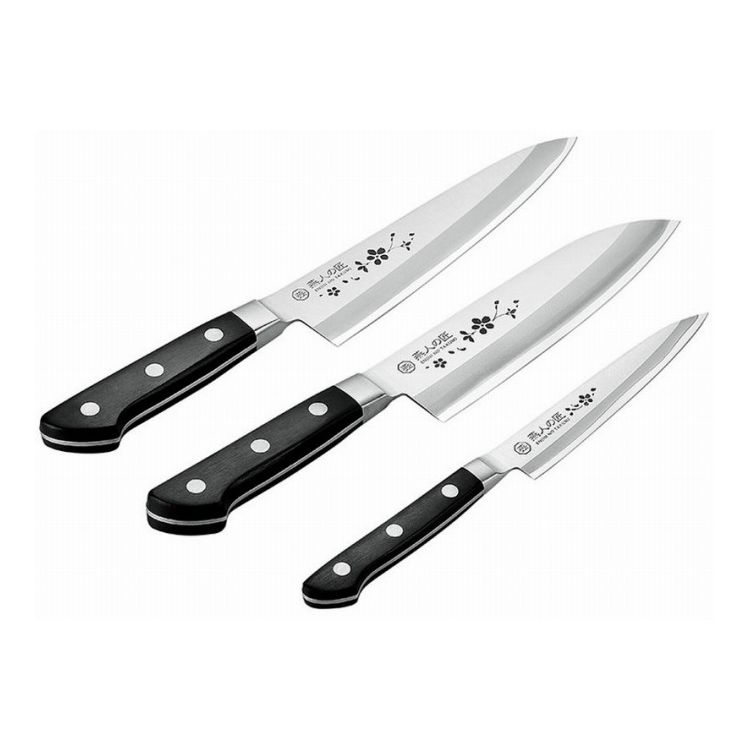 よこやま 三徳包丁165mm&牛刀包丁180mm&ペティナイフ130mm ETO-2502(代引不可)【送料無料】｜リコメン堂