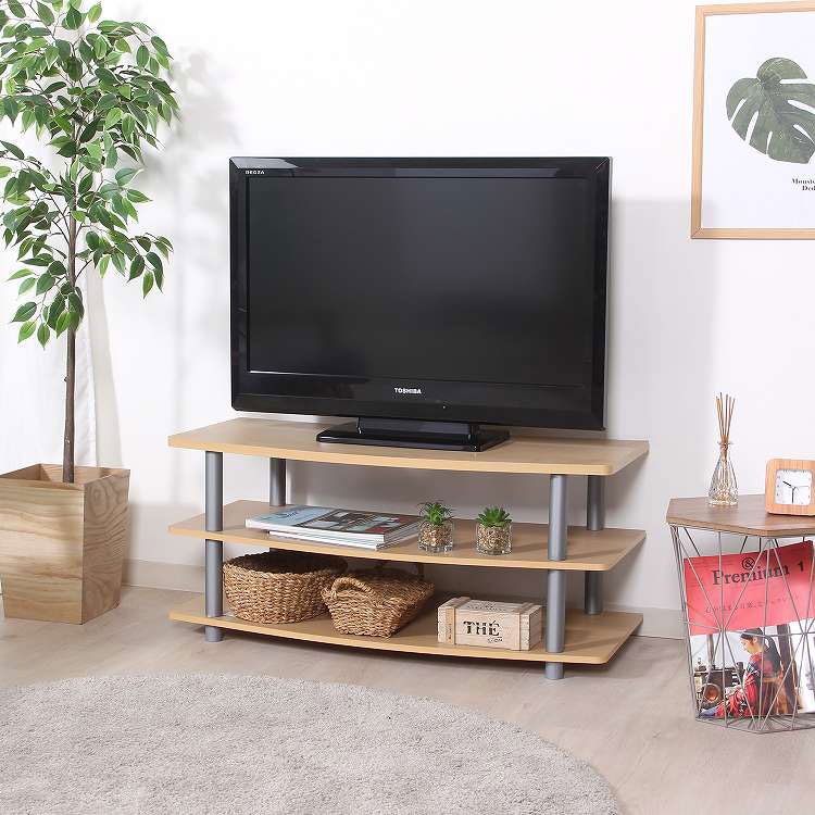 TVラック 幅90cm テレビ台 木目調 32型テレビ対応 ロータイプ AV機器 デッキ収納 TV台(代引不可)【送料無料】