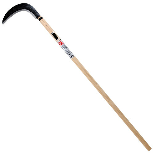 千吉‐金・片刃下草刈鎌‐340G・240MM 園芸道具：鎌：特殊鎌【送料無料】