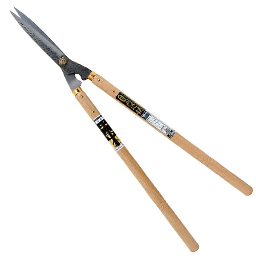 千吉‐金・本鍛造刈込鋏‐全鋼‐裏スキ・185MM 園芸道具：刈込鋏：木柄【送料無料】