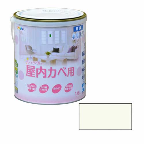 アサヒペン NEWインテリアカラー屋内壁 1.6L ホワイトグリーン【送料無料】