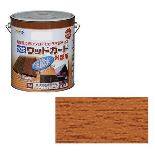 アサヒペン 水性ウッドガード外部用 ３Ｌーライトオーク【送料無料】